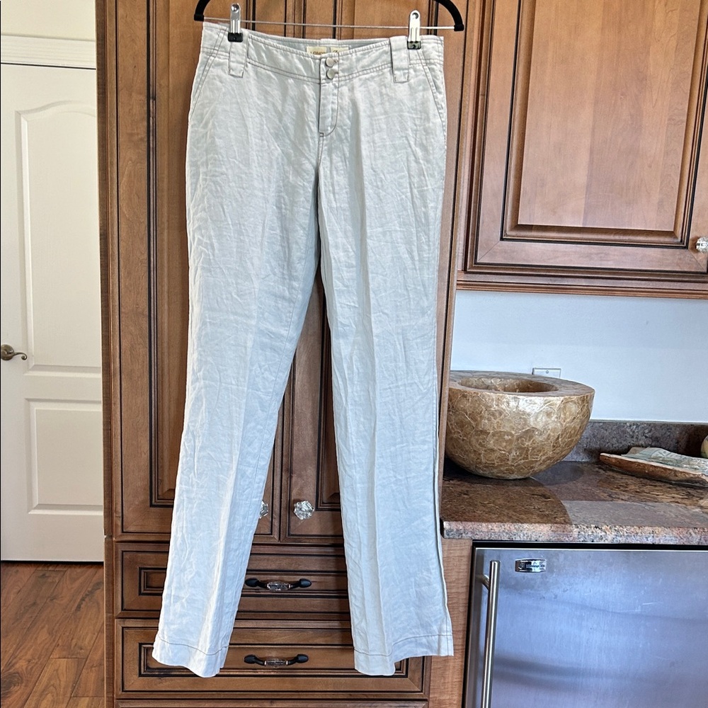 LONDONJEAN Light Gray linen  Trousers